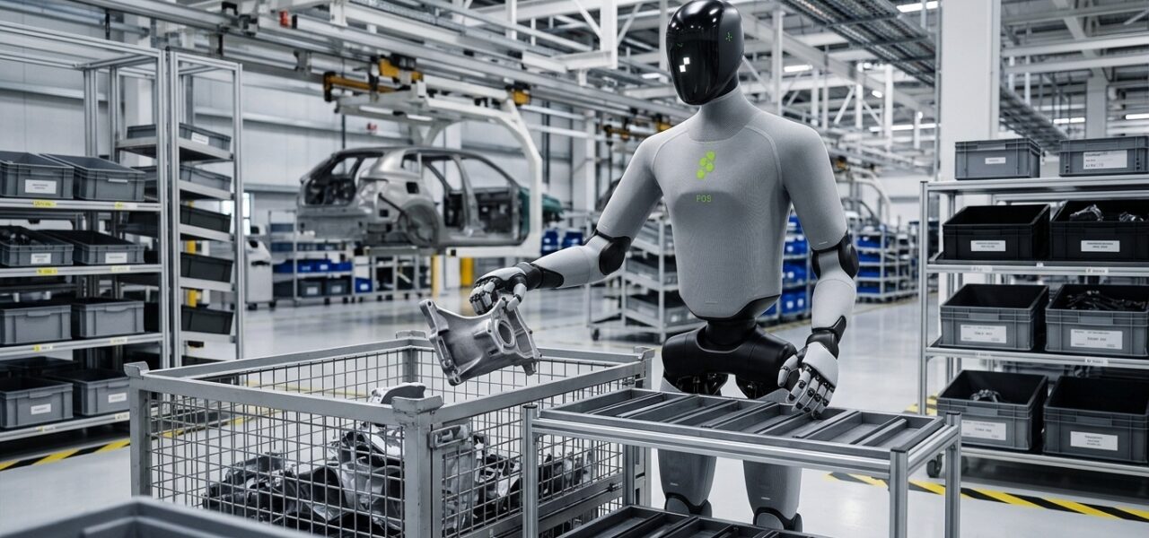 Robot humanoide Figure 03 trabajando en la planta de fabricación de BMW
