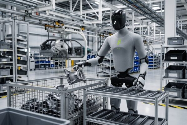 Robot humanoide Figure 03 trabajando en la planta de fabricación de BMW